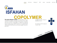Tablet Screenshot of isfahancopolymer.com